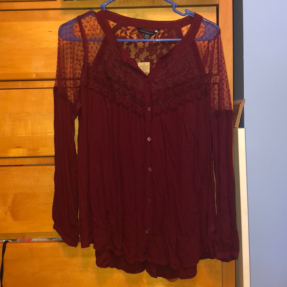 Shirt lace top